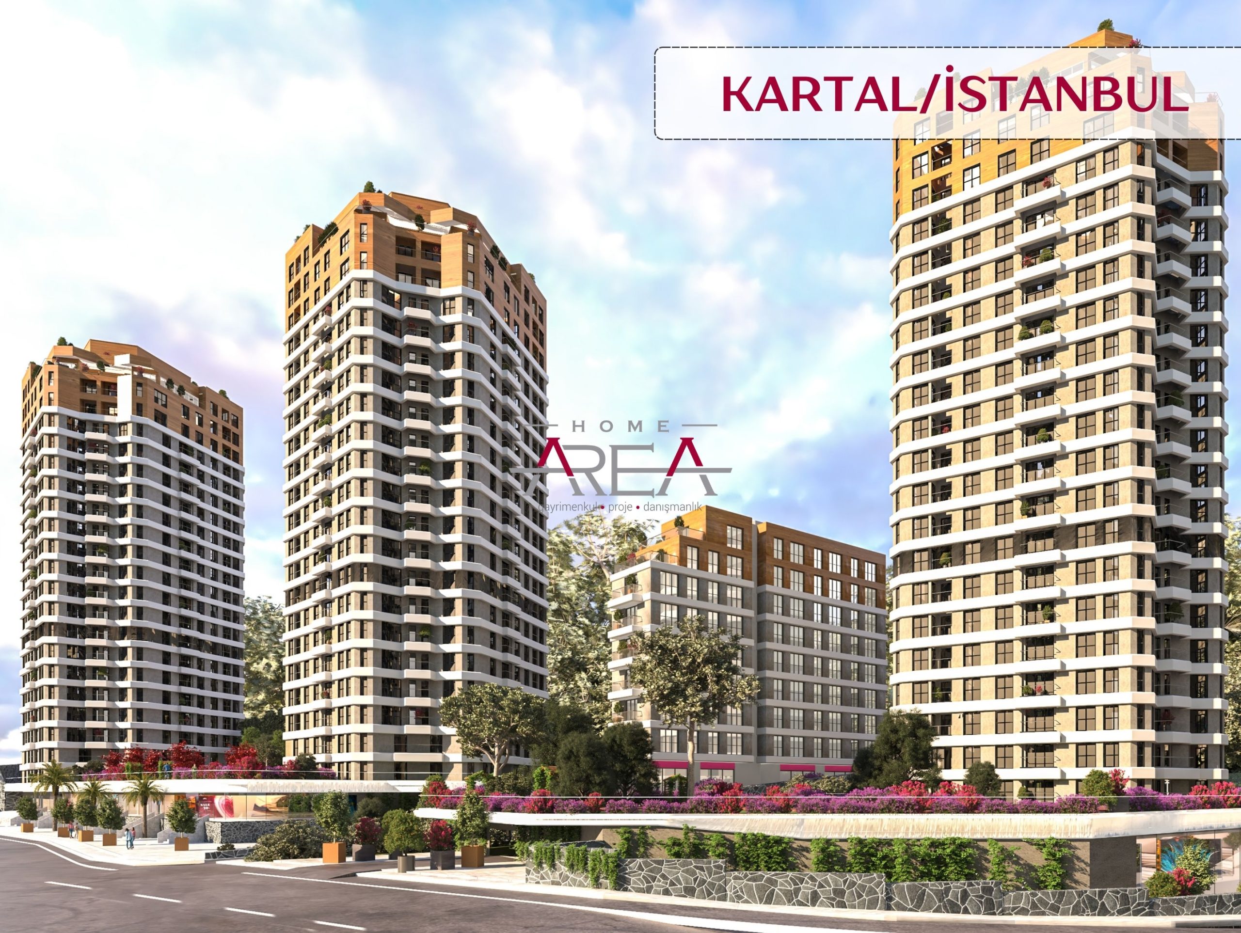 New residential complex with a view of the marmara sea and the princes’ islands  (1+1/2+1/3+1 )