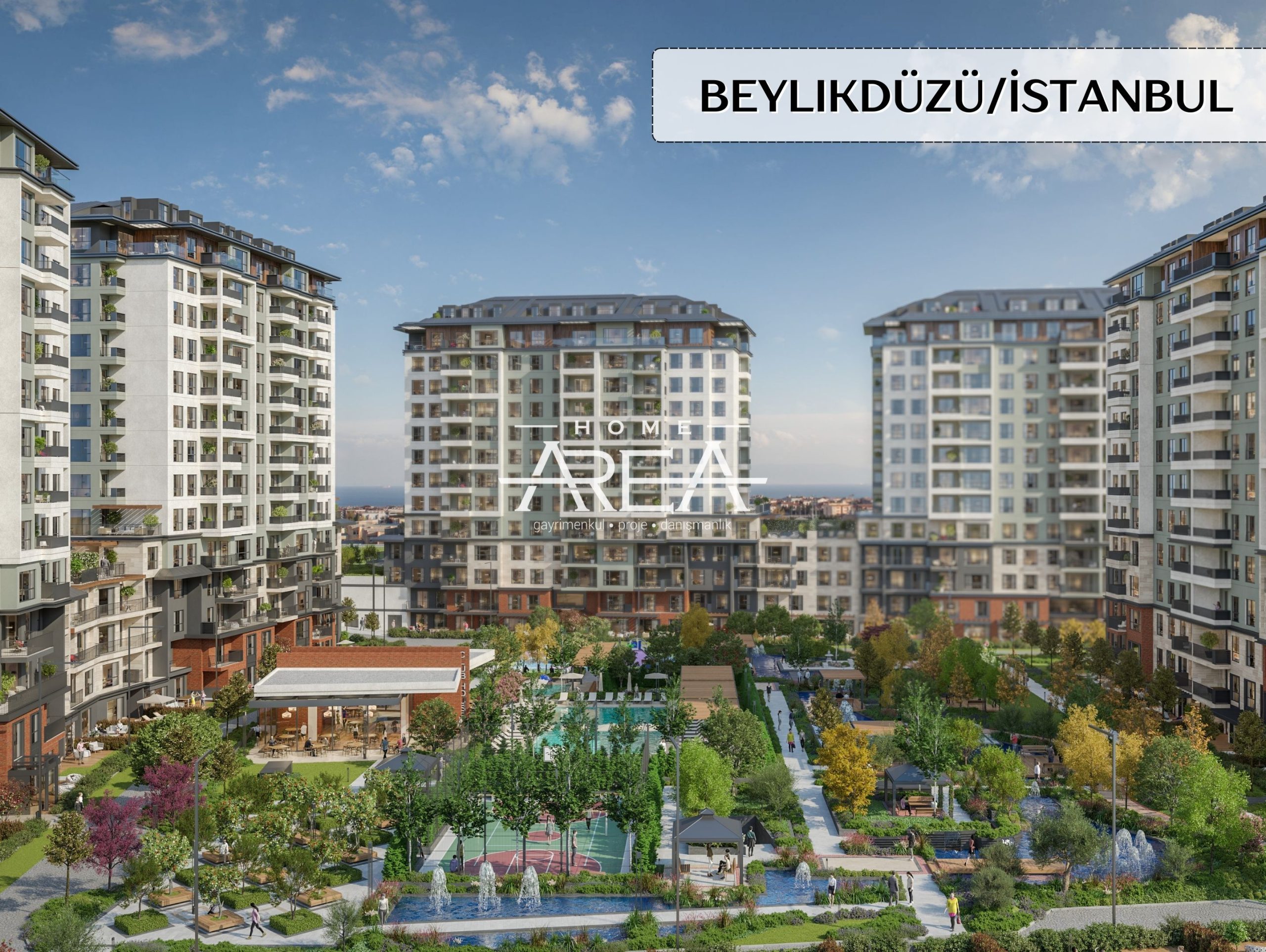 Family concept residential complex in Beylikdüzü (2+1/3+1/4+1/4,5+1)