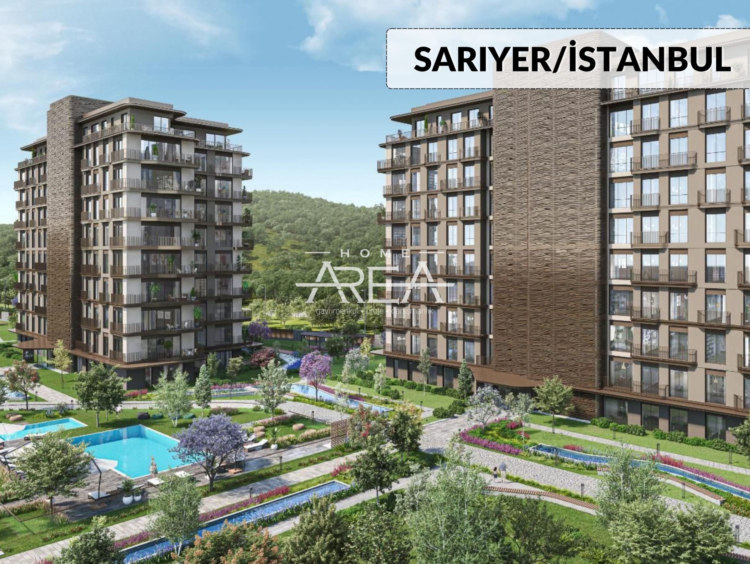 New residential complex in the green area. Near Vadistanbul (1+1/2+1/3+1/4+1/5+1) 